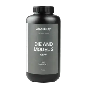 Resina die and model 2 gray modelo Sprintray 1 kg