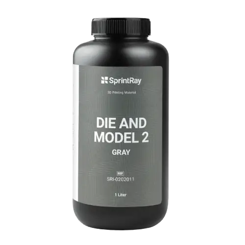 Resina die and model 2 gray modelo Sprintray 1 kg