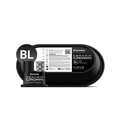 Ceramic Crown Bleach SprintRay 3 cápsulas para definitivas